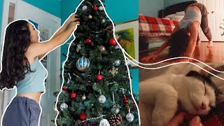 winter quarantine vlog: DECORATING MY ROOM FOR CHRISTMAS 2020!