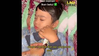 BUKAN BONEKA, ANAK INI PILIH PELUK IKAN SEBELUM TIDUR