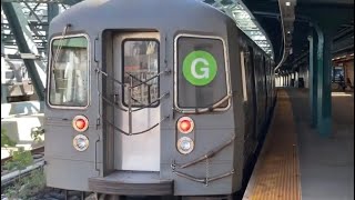 R160 F train and R68A G train arriving at Smith 9th Streets