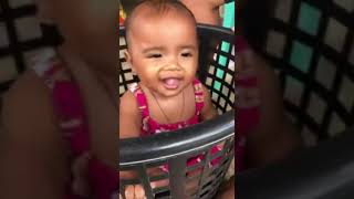 #baby #babyjoy #cutebaby  Ziah in Laundry basket