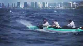 Lanikai Canoe Club practices for Molokai Hoe 2017