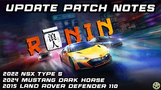 NFS No Limits | Ronin Update - 2024 Mustang Dark Horse & more