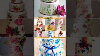 Hand Painted Wedding Cake Decorating Ideas #shorts #trending #shortsfeed #ytshorts #viral #cake