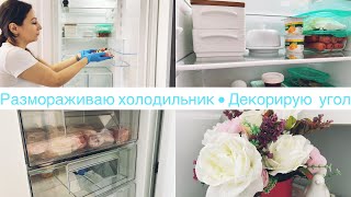 Зачем размораживать холодильник❄️• Почему капельная система💧• Мою холодильник• Новый декор• Диана Р