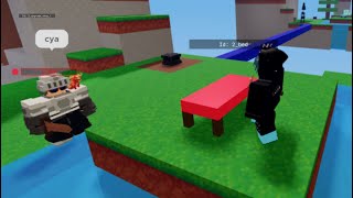 This dude left the game after I killed him.. 😂💀 (roblox bedwars)