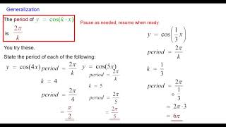 21KA Quick! Graph y = cos(3x)