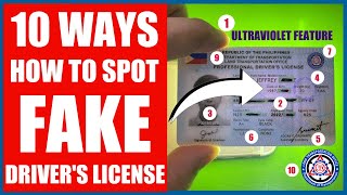 10 PARAAN NG PAGCHECK KUNG FAKE ANG DRIVER'S LICENSE | HOW TO SPOT A FAKE DRIVER'S LICENSE