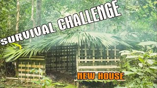 SURVIVAL CHALLENGE - JUNGLE MAN make himself a more spacious, safer home