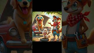 Cute Dogs Road Trip #ai #dog #cute#funny #aidog