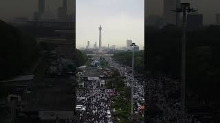 RIBUAN ORANG HADIRI AKSI BELA PALESTINA DI MONAS