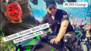 Fun Day at Throttle Shrottle Moto Cafe, Noida | Sunday Superbike Ride with BOSS Group 🏍😎