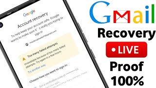 too many failed attempts gmail || how to recover gmail account || google account recovery kaise kare