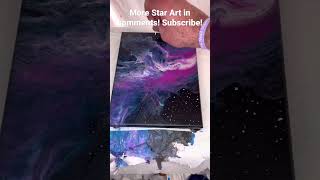 Nebula and Stars Dutch Pour! #fyp #fypシ #art #acrylicpouring #artist #artwork #viral #dyi #youtube