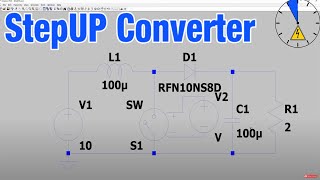 Hochsetzsteller StepUp Converter simulieren LT Spice