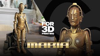 Robot Maria 3D Printing Figurine | Make Game Real