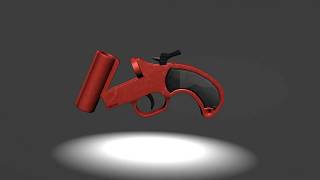 PUBG Flare Gun 3d model in 3DS MAX | Timelapse Version