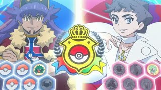 Leon Vs Diantha Semifinal Battle English Subbed | Pokemon Journey Episode 122