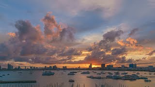 Morning beauty at marina in Pattaya City