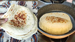 Easy No Butter Recipe، Make Soft Fluffy Naan Roti / Turkish Bread easily with home made ingredients