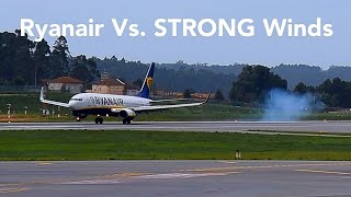 RYANAIR and VERY STRONG WINDS  |  Boeing 737 Landing