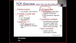 ICN Ch 3.5, Connection-Oriented Transport: TCP, 3.5.1 TCP Overview & 3.5.2 TCP Segment Structure