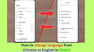 How to change language from Chinese to English in Android  Mobile Phone