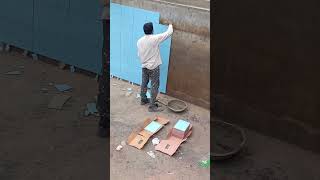 water tank tile work #construction #youtubeshort #ytshorts