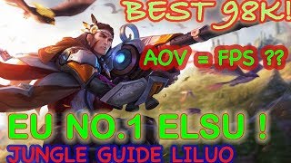 AOV:ELSU CONQUER RANK NO.1 ELSU IN EU SERVER  98K WARNING !  펜타스톰 / ROV LIÊN QUÂN傳說對決  蘇