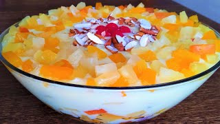 Fruit Custard Trifle Recipe | Custard Trifle Recipe By Punjabi Kitchen Routines (Eid Special)