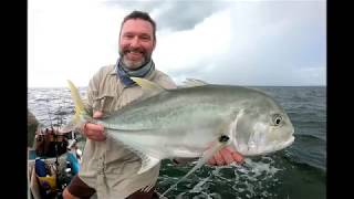 Foul hooked Giant Trevally puts up a hell of a fight!