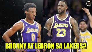 LEBRON JAMES AT BRONNY JAMES SA LAKERS!