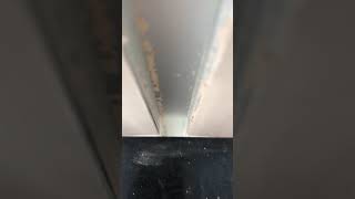 Plaster in LED strip sanding before and after