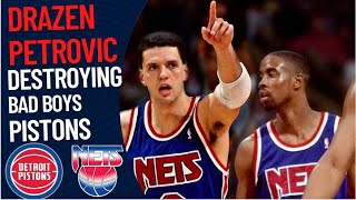 Drazen Petrovic DESTROYING Bad Boys Pistons & Isiah Thomas | 1992