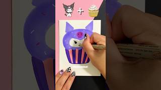 OMG‼️Kuromi Cupcake⁉️😱 #shorts #youtubeshorts #kuromi #viral #trending #art #emojichallenge