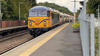 69011 GBRf 6E86 sand wagons 13:22 19E Lea Road 24/9/2024