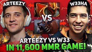 ARTEEZY on DRAGON KNIGHT vs W33 on URSA in 11,600 MMR GAME!