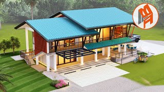 4 Bedroom Elevated House Design w/ Sari Sari Store - 10x16M