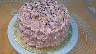 Pink cake |  pink birthday cake #cake #cakedecoratingideas #birthdaycake