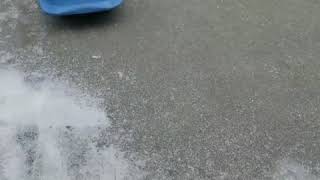 Sledding on Driveway Winter Blast 2018