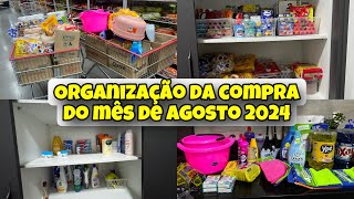 ORGANIZAÇÃO DA COMPRA DO MÊS DE AGOSTO DE 2024 - ORGANIZAÇÃO COMPLETA NO ARMÁRIO.