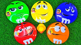 Satisfying Video | Unpacking 5 Rainbow M&M'S Containers with Color Candy ASMR