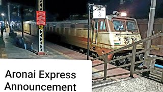 Aronai Express Announcement 12507 Thiruvananthapuram-Silchar Arrival And Departure at Rajahmundry