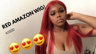 K’ryssma red synthetic wig under 40$$$