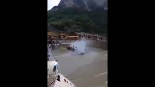 Motorcycle Hydroplanes right off Dock! #motorcycle #hydroplane #funny