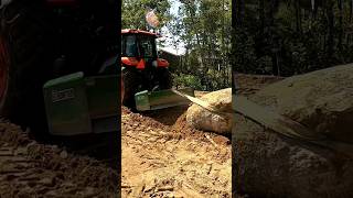 Tractor Pulling A Huge Rock #shorts