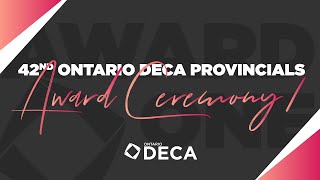 Awards Ceremony 1 | Ontario DECA Provincials 2021