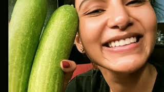 Actress Samantha harvesting vegetables in home.... Sharing her feelings