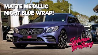 Matte Metallic Night Blue Mercedes-Benz C-Class #FULLWRAP