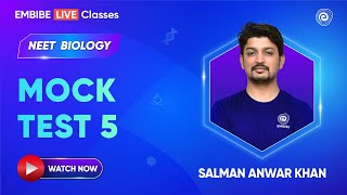 NEET 2024 | Biology | Mock Test 5 | Biology for NEET 2024 | Salman Sir