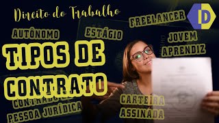 ESTÁGIO, AUTÔNOMO, FREELANCER, CARTEIRA ASSINADA, JOVEM APRENDIZ, HOME OFFICE: OS TIPOS de CONTRATO